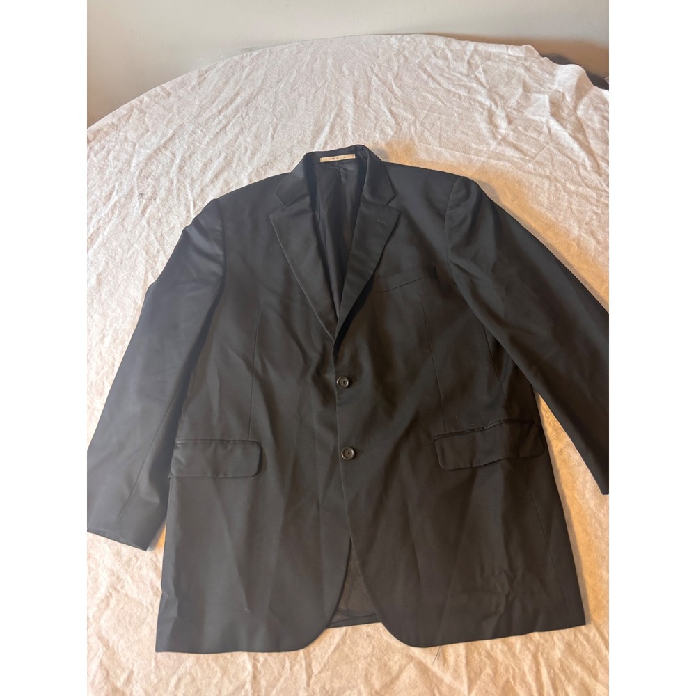 Burberry Blazer Mens 44 R Black Two Button Formal Suit Jacket